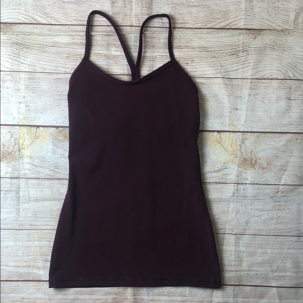 Lululemon Athletica Maroon Power Y Top